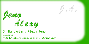 jeno alexy business card